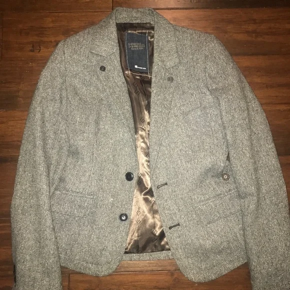 G-Star Raw Tweed Blazer Jacket Gray Marl Lined S - Picture 5 of 6